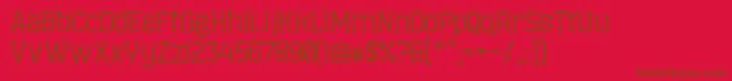 Czcionka MinaeffEct – brązowe czcionki na czerwonym tle
