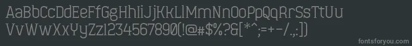 フォントMinaeffEct – 黒い背景に灰色の文字