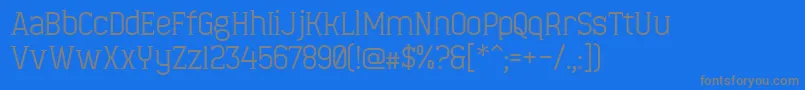 MinaeffEct-fontti – harmaat kirjasimet sinisellä taustalla