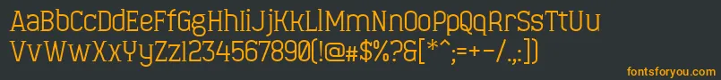 Шрифт MinaeffEct – оранжевые шрифты на чёрном фоне