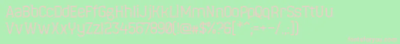 MinaeffEct Font – Pink Fonts on Green Background