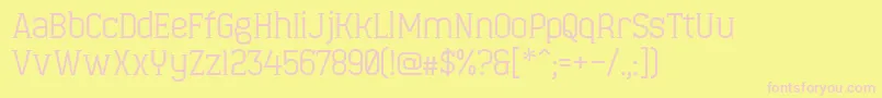 MinaeffEct Font – Pink Fonts on Yellow Background