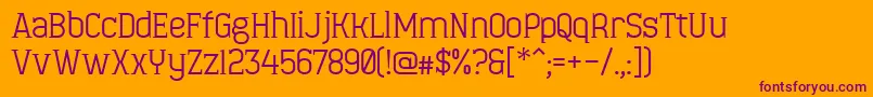 MinaeffEct Font – Purple Fonts on Orange Background