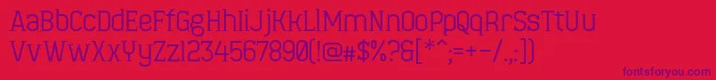 MinaeffEct Font – Purple Fonts on Red Background