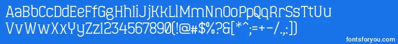 フォントMinaeffEct – 青い背景に白い文字
