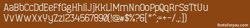 MinaeffEct Font – White Fonts on Brown Background