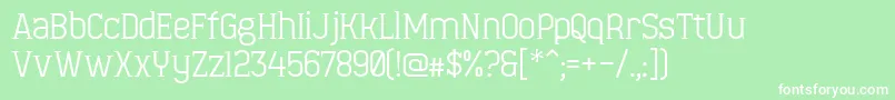 MinaeffEct Font – White Fonts on Green Background