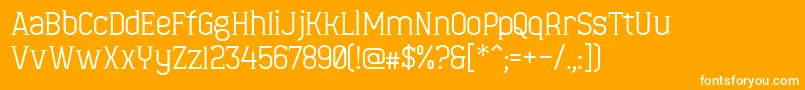MinaeffEct Font – White Fonts on Orange Background