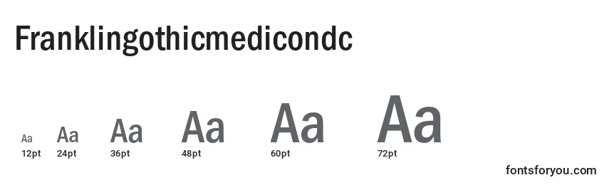 Размеры шрифта Franklingothicmedicondc