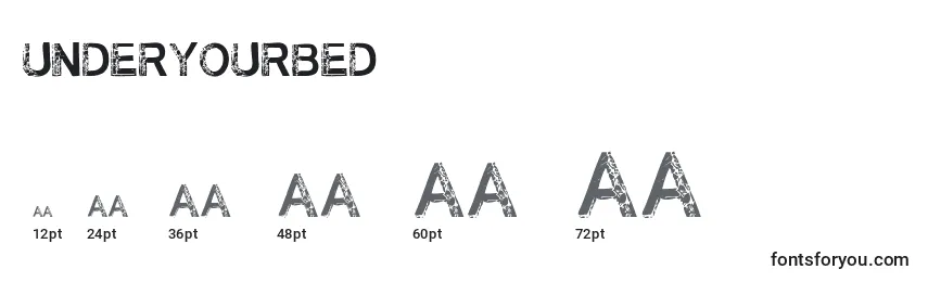 Underyourbed (72986) Font Sizes