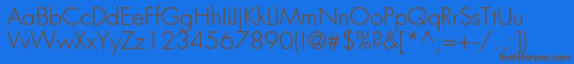 Favoritlightc Font – Brown Fonts on Blue Background
