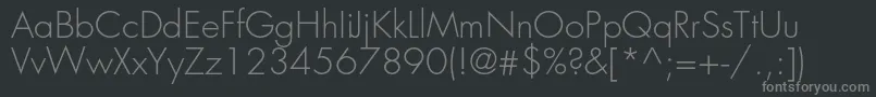 Favoritlightc Font – Gray Fonts on Black Background