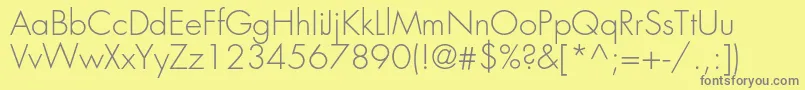Favoritlightc Font – Gray Fonts on Yellow Background