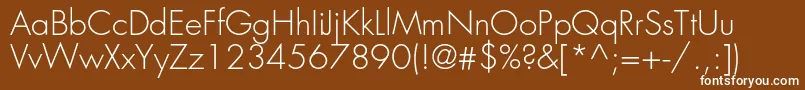 Favoritlightc Font – White Fonts on Brown Background