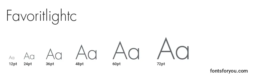 Favoritlightc Font Sizes