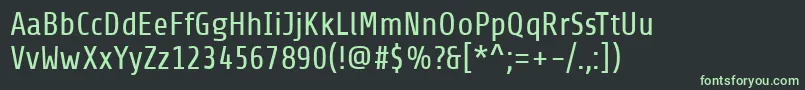 Шрифт ShareRegular – зелёные шрифты на чёрном фоне