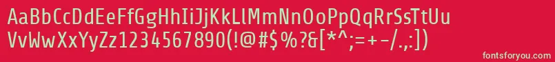 ShareRegular Font – Green Fonts on Red Background
