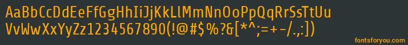 Шрифт ShareRegular – оранжевые шрифты на чёрном фоне