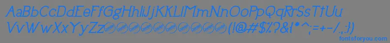 UptownEleganceBoldItalic Font – Blue Fonts on Gray Background