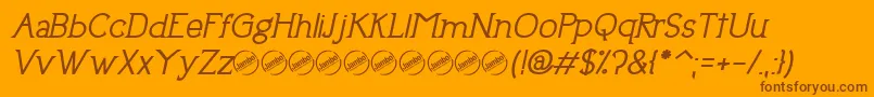 UptownEleganceBoldItalic Font – Brown Fonts on Orange Background