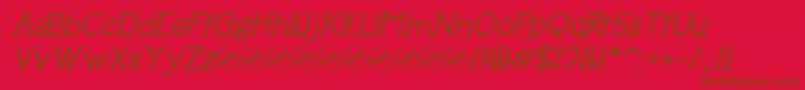 UptownEleganceBoldItalic Font – Brown Fonts on Red Background