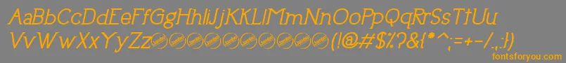 UptownEleganceBoldItalic-Schriftart – Orangefarbene Schriften auf grauem Hintergrund