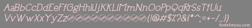 UptownEleganceBoldItalic Font – Pink Fonts on Gray Background