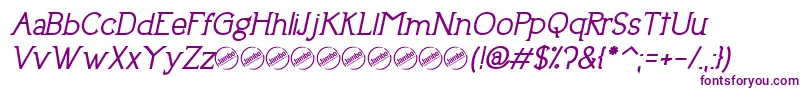 UptownEleganceBoldItalic Font – Purple Fonts on White Background