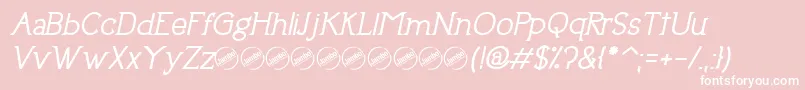 UptownEleganceBoldItalic Font – White Fonts on Pink Background