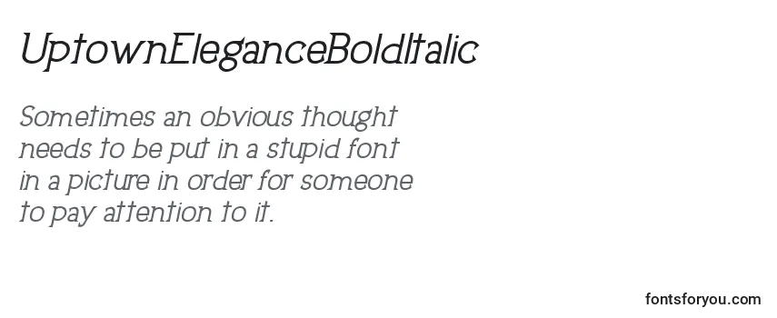 UptownEleganceBoldItalic Font