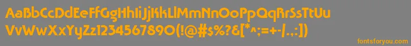 Tavridac Font – Orange Fonts on Gray Background