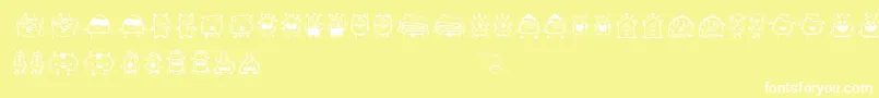 フォントSpacedude – 黄色い背景に白い文字
