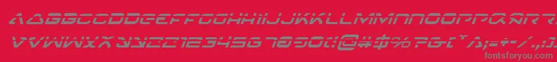 4114BlasterLaserItalic Font – Gray Fonts on Red Background
