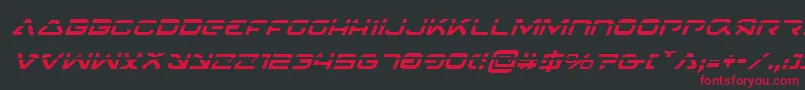 4114BlasterLaserItalic Font – Red Fonts on Black Background
