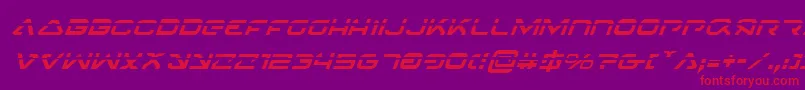 Шрифт 4114BlasterLaserItalic – красные шрифты на фиолетовом фоне