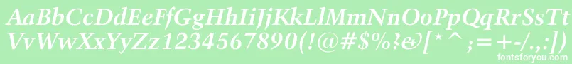フォントActivaBoldital – 緑の背景に白い文字