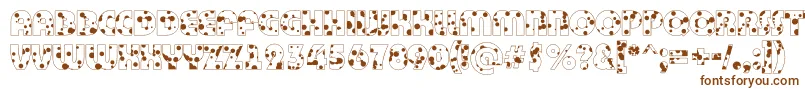 ABighaustitulotldr Font – Brown Fonts on White Background