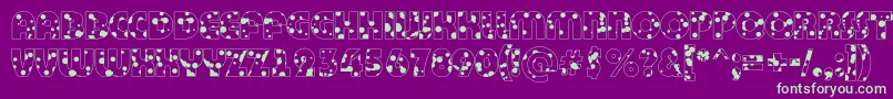 ABighaustitulotldr Font – Green Fonts on Purple Background