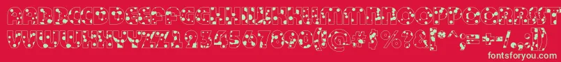 ABighaustitulotldr Font – Green Fonts on Red Background