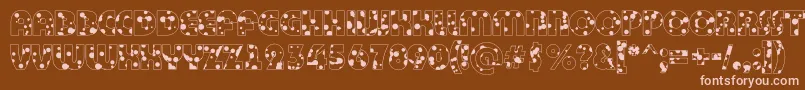 ABighaustitulotldr Font – Pink Fonts on Brown Background