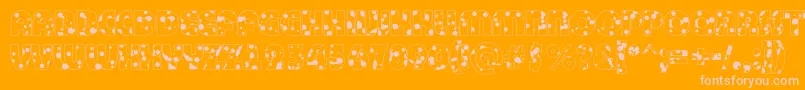 ABighaustitulotldr Font – Pink Fonts on Orange Background