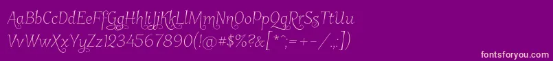 Garineldono01 Font – Pink Fonts on Purple Background