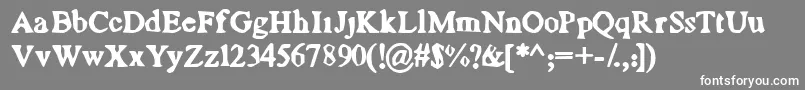 Mope Font – White Fonts on Gray Background