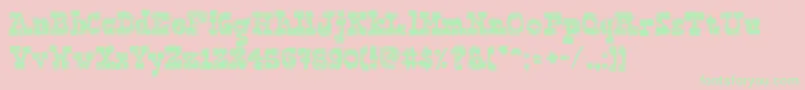 NonCommercialBlockography Font – Green Fonts on Pink Background