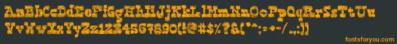 NonCommercialBlockography Font – Orange Fonts on Black Background