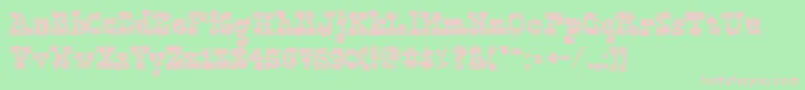 NonCommercialBlockography Font – Pink Fonts on Green Background