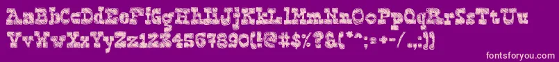 NonCommercialBlockography Font – Pink Fonts on Purple Background