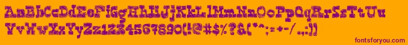 NonCommercialBlockography Font – Purple Fonts on Orange Background