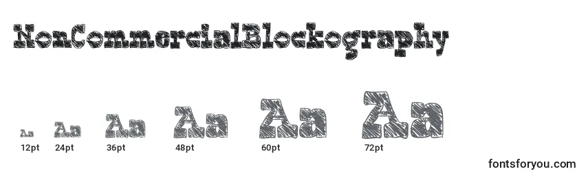 NonCommercialBlockography Font Sizes