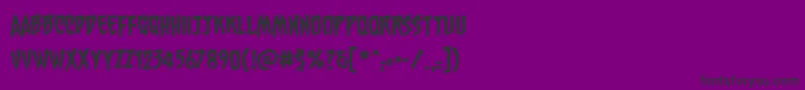 ChainsawzbbReg Font – Black Fonts on Purple Background